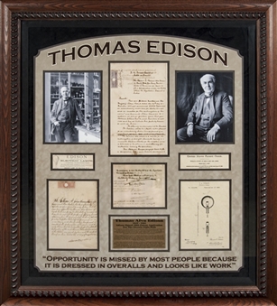  1883 Thomas Alva Edison Signed Patent Application For The Light Bulb (PSA/DNA  and JSA)